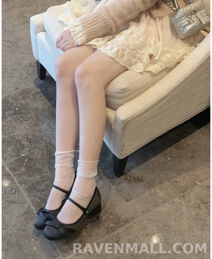 디올 디올 새틴 보우 메리제인 플랫 상세 이미지