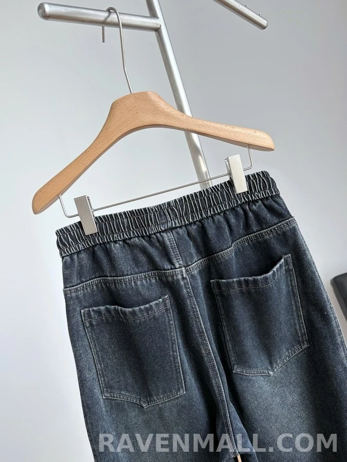 보테가베네타 보테가 베네타 깊은 워시 잉크 블루 가성 와이드 레그 데님 상세 이미지