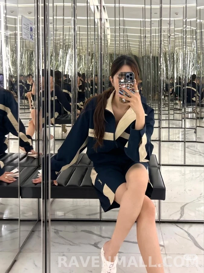 생로랑 세인트로랑 배색 레터링 집업 자켓 상세 이미지