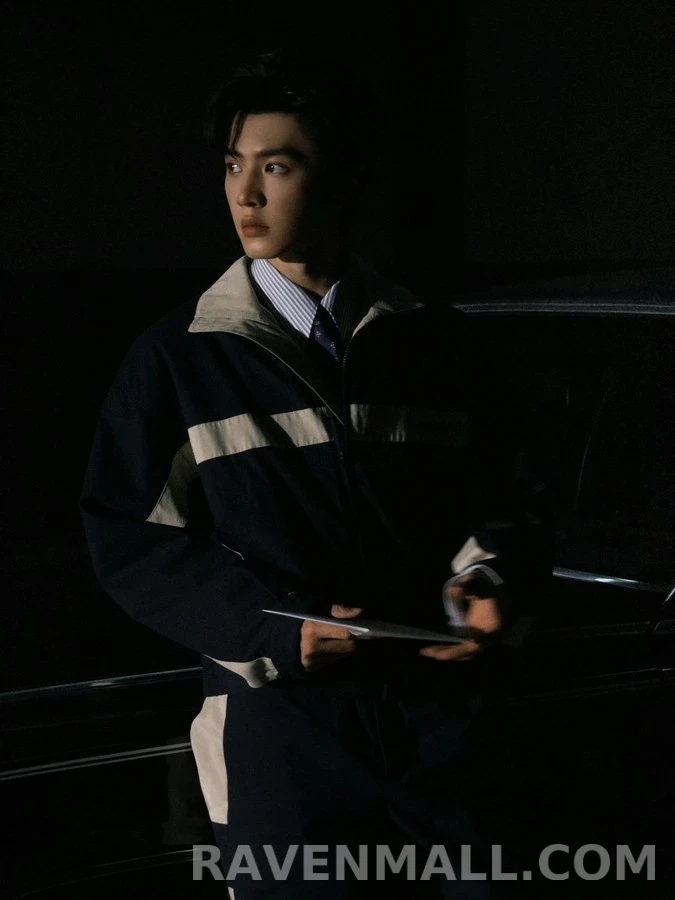 생로랑 세인트로랑 배색 스트라이프 코튼 캔버스 자켓 상세 이미지