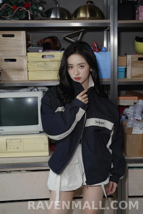 생로랑 세인트로랑 배색 스트라이프 코튼 캔버스 자켓 상세 이미지