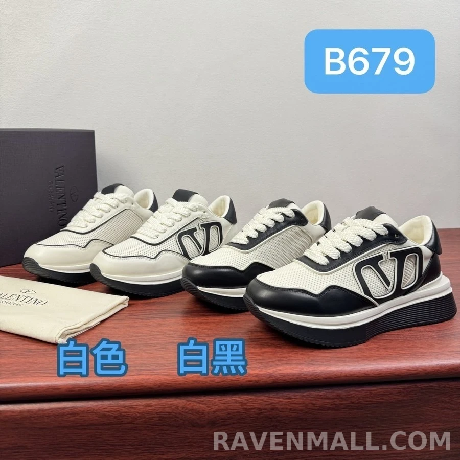 발렌티노 발렌티노 VLTN 레더 메쉬 청키 스니커즈 상세 이미지