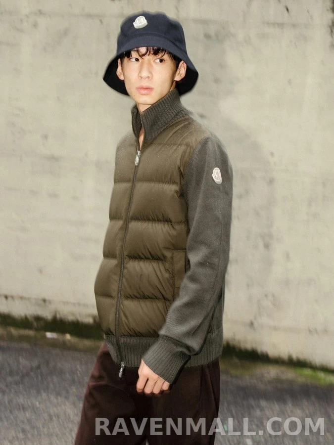 몽클레어 몽클레어 패딩 패널 니트 가디건 상세 이미지
