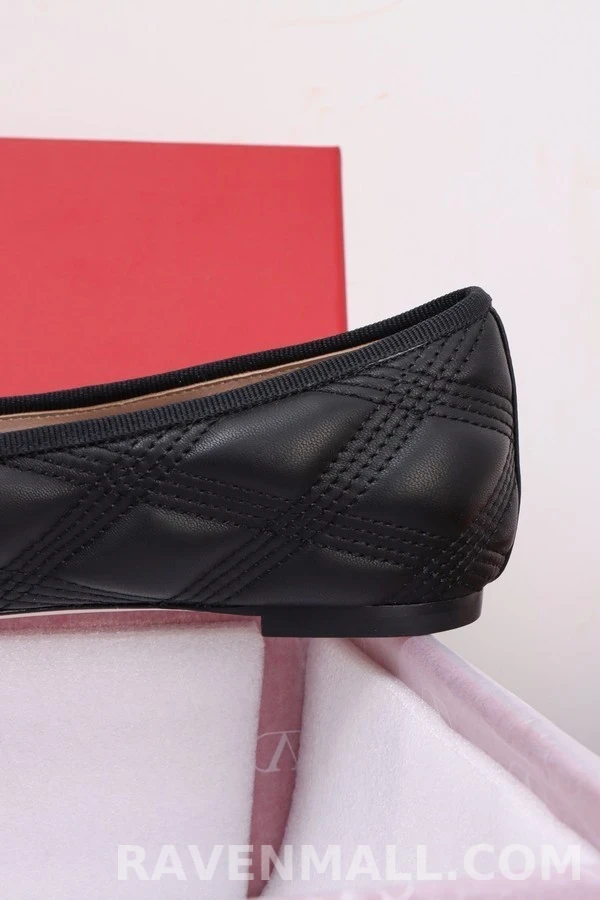 발렌티노 발렌티노 퀼팅 리본 발레 플랫 상세 이미지