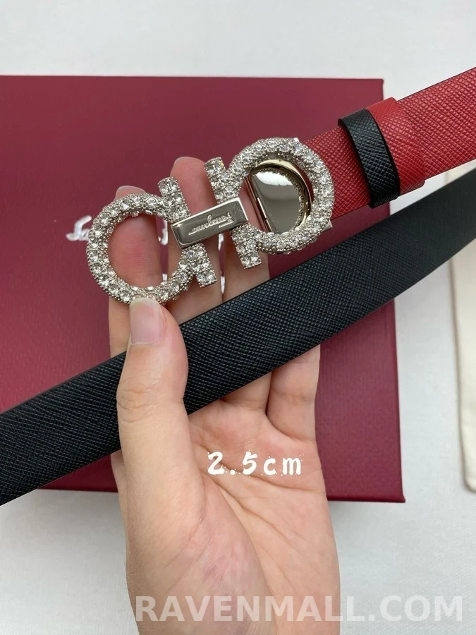 페라가모 페라가모 간치니 크리스탈 버클 벨트 상세 이미지