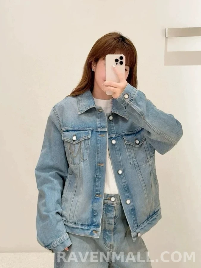 루이비통 루이비통 로고 자수 데님 자켓 상세 이미지