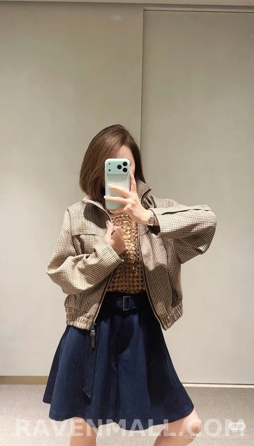 브루넬로 쿠치넬리 브루넬로 쿠치넬리 하운드투스 스탠드넥 자켓 상세 이미지