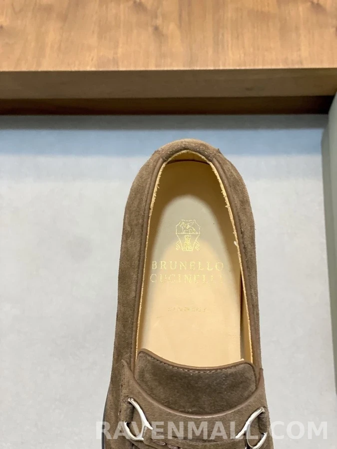 브루넬로 쿠치넬리 브루넬로 쿠치넬리 스웨이드 메탈 로퍼 상세 이미지
