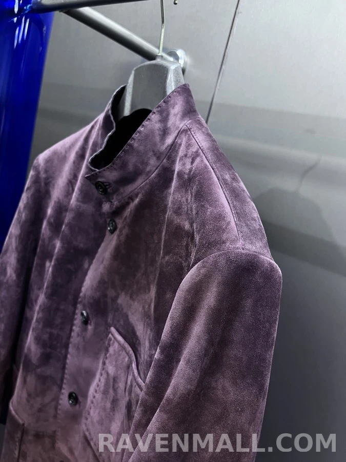 벨루티 벨루티 스웨이드 만다린 칼라 자켓 상세 이미지