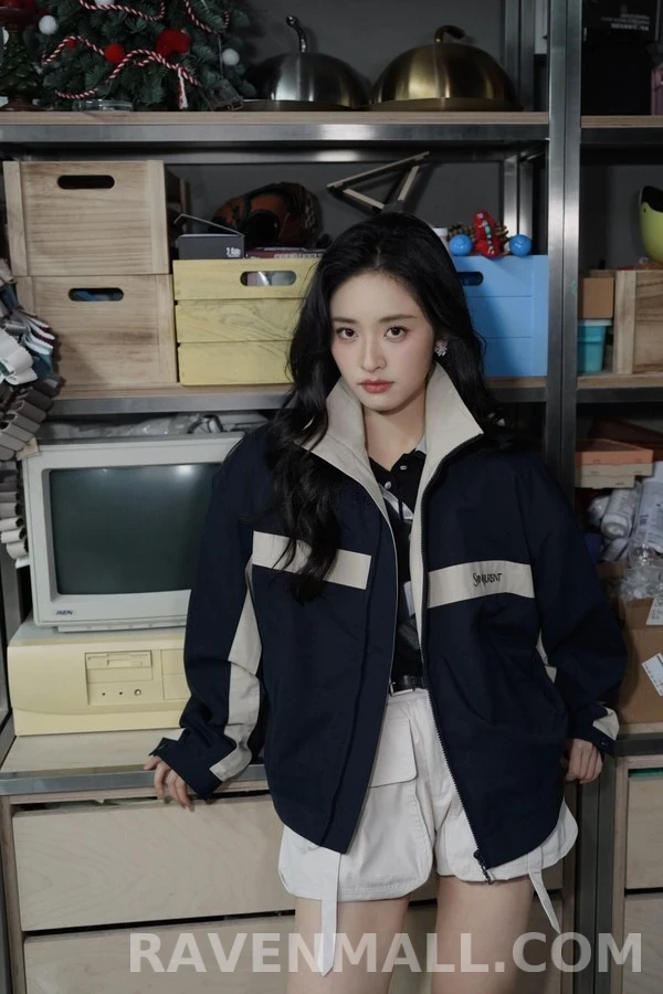 생로랑 세인트로랑 로고 자수 배색 자켓 상세 이미지