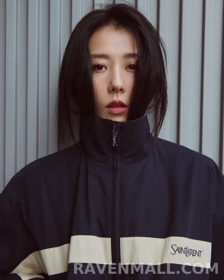 생로랑 세인트로랑 로고 자수 배색 자켓 상세 이미지