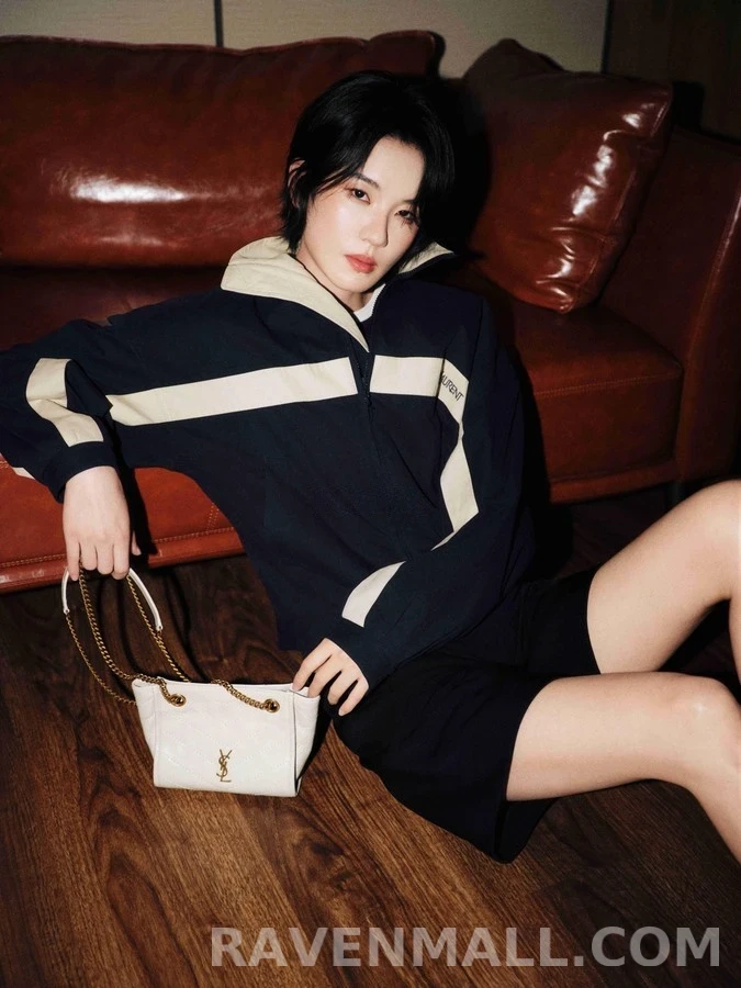 생로랑 세인트로랑 로고 자수 배색 자켓 상세 이미지