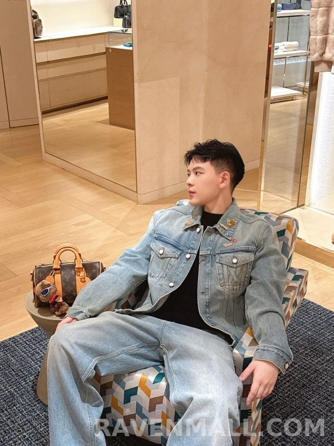 루이비통 루이비통 자수 데님 자켓 상세 이미지