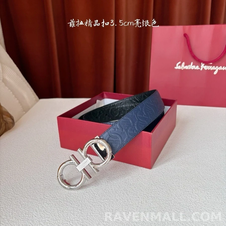 페라가모 페라가모 간치니 엠보싱 벨트 상세 이미지