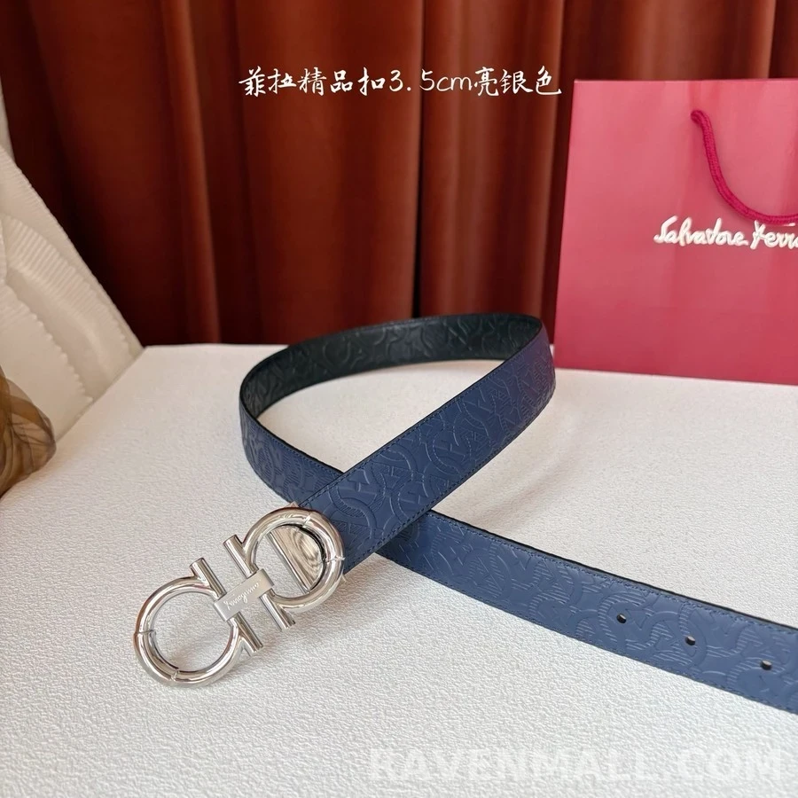페라가모 페라가모 간치니 엠보싱 벨트 상세 이미지