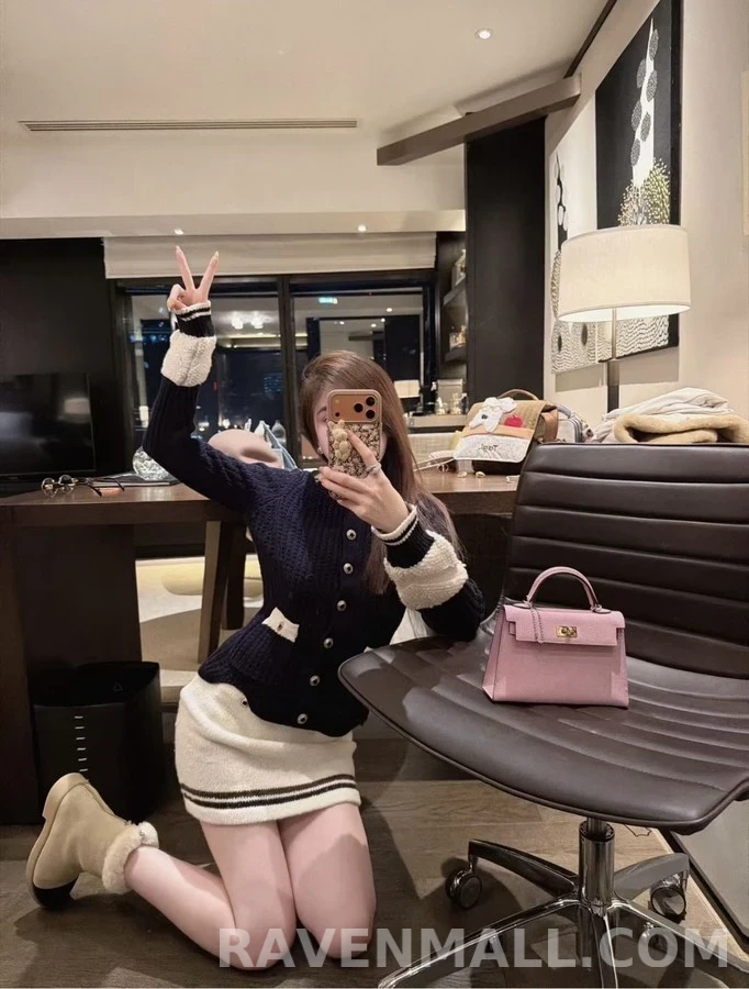샤넬 샤넬 투톤 스웨이드 양모 설원 부츠 상세 이미지
