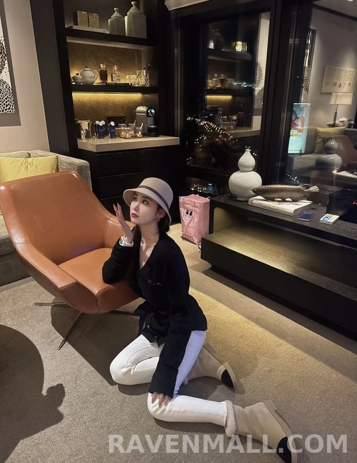 샤넬 샤넬 투톤 스웨이드 양모 설원 부츠 상세 이미지