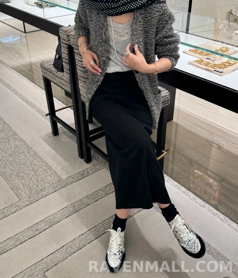 샤넬 샤넬 메탈릭 퀼팅 스니커즈 상세 이미지