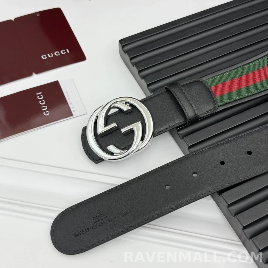 구찌 구찌 버클 웹 벨트 상세 이미지