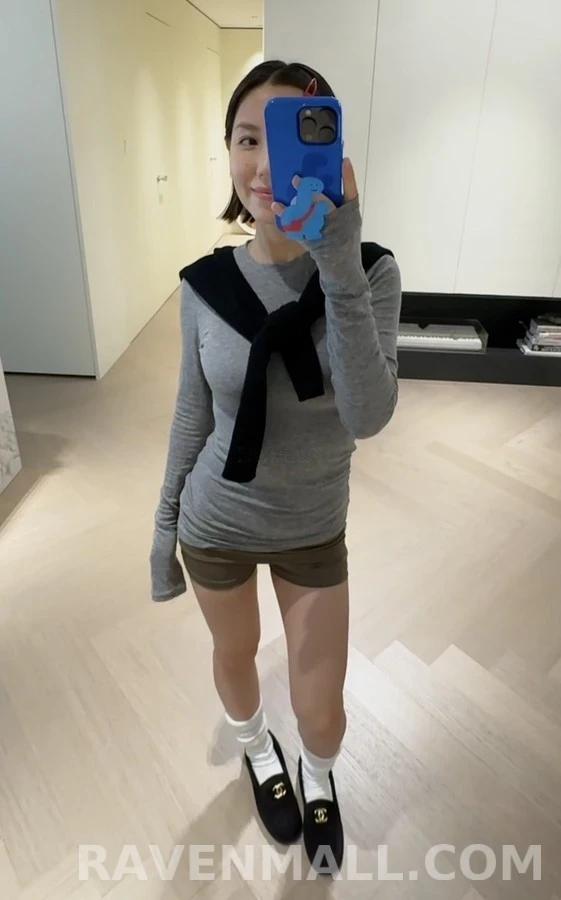 샤넬 샤넬 로고 스웨이드 퍼 로퍼 상세 이미지