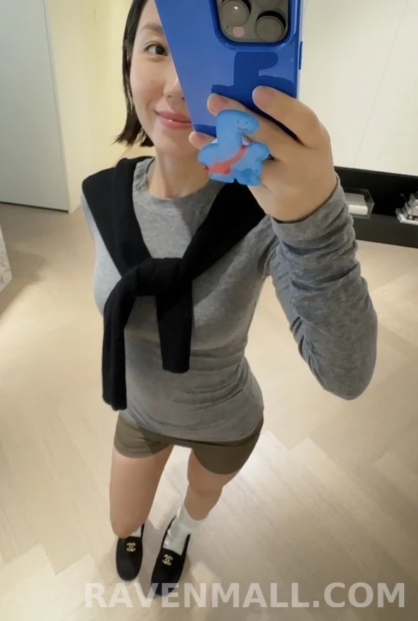 샤넬 샤넬 로고 스웨이드 퍼 로퍼 상세 이미지