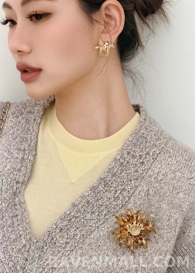 샤넬 샤넬 말 기사 더블 C 귀걸이 상세 이미지