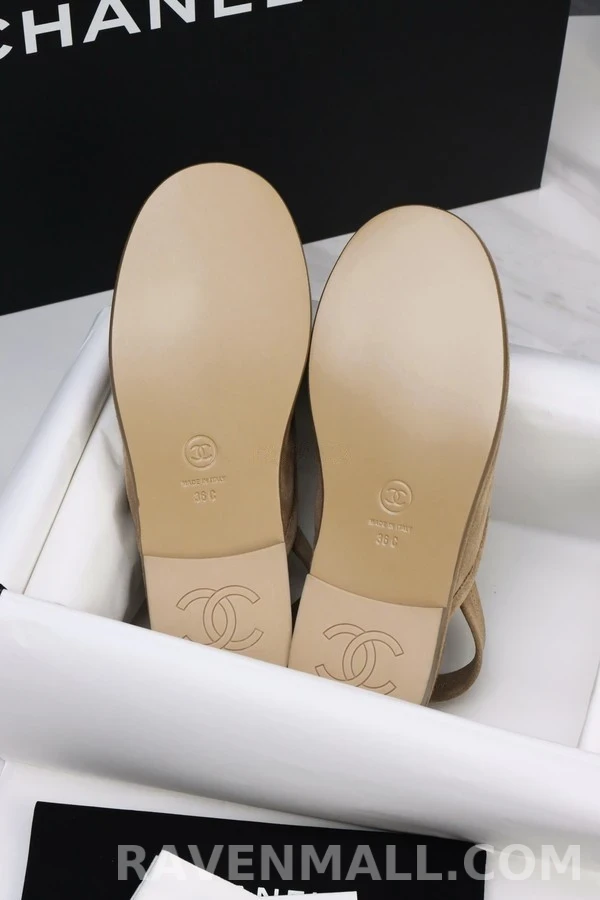 샤넬 샤넬 스웨이드 털 안감 슬링백 로퍼 상세 이미지