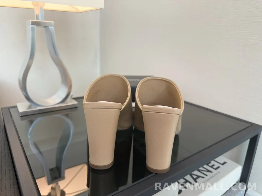 샤넬 샤넬 로고 블록힐 샌들 상세 이미지