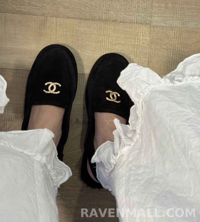 샤넬 샤넬 스웨이드 플러피 슬링백 로퍼 상세 이미지