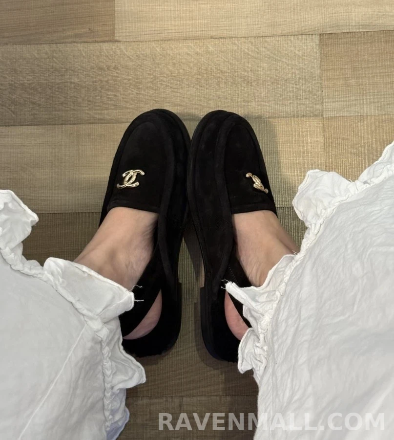샤넬 샤넬 스웨이드 플러피 슬링백 로퍼 상세 이미지