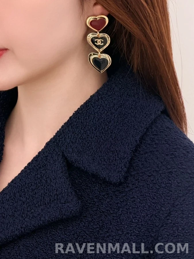 샤넬 샤넬 하트 드롭 귀걸이 상세 이미지