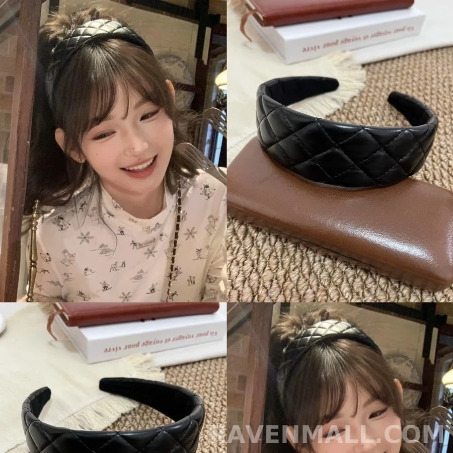 샤넬 샤넬 퀼팅 레더 헤어밴드 상세 이미지