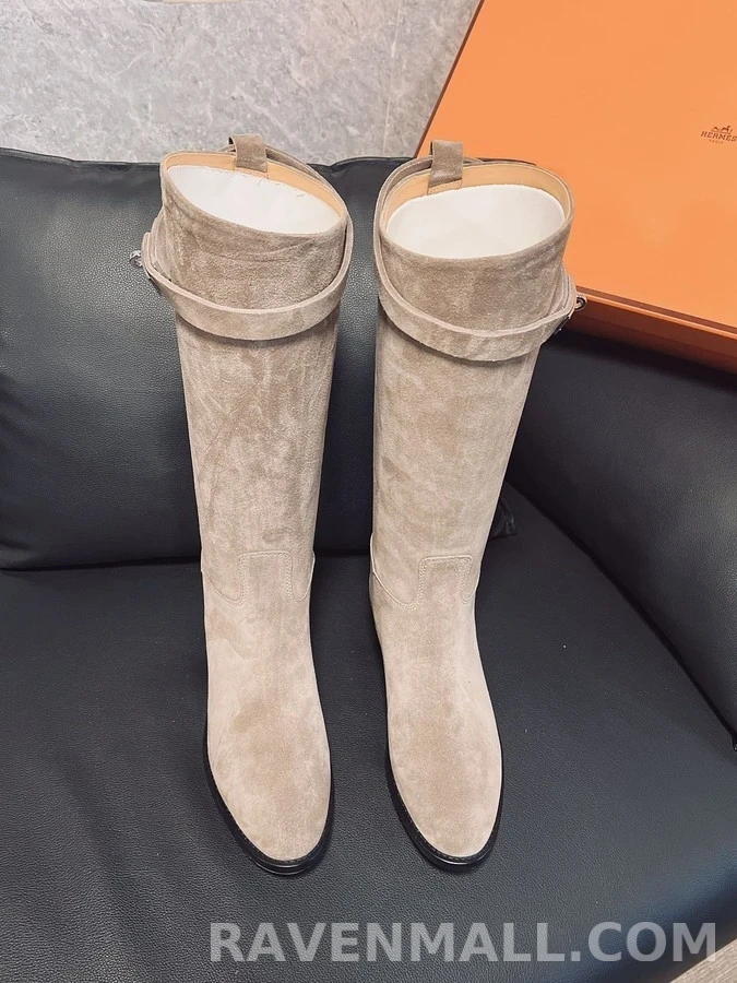에르메스 에르메스 켈리 버클 스웨이드 롱 부츠 상세 이미지