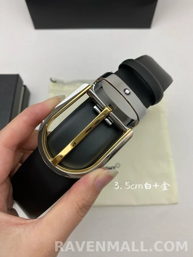 몽블랑 몽블랑 투톤 버클 벨트 상세 이미지