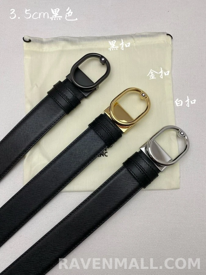 몽블랑 몽블랑 오벌 버클 레더 벨트 상세 이미지