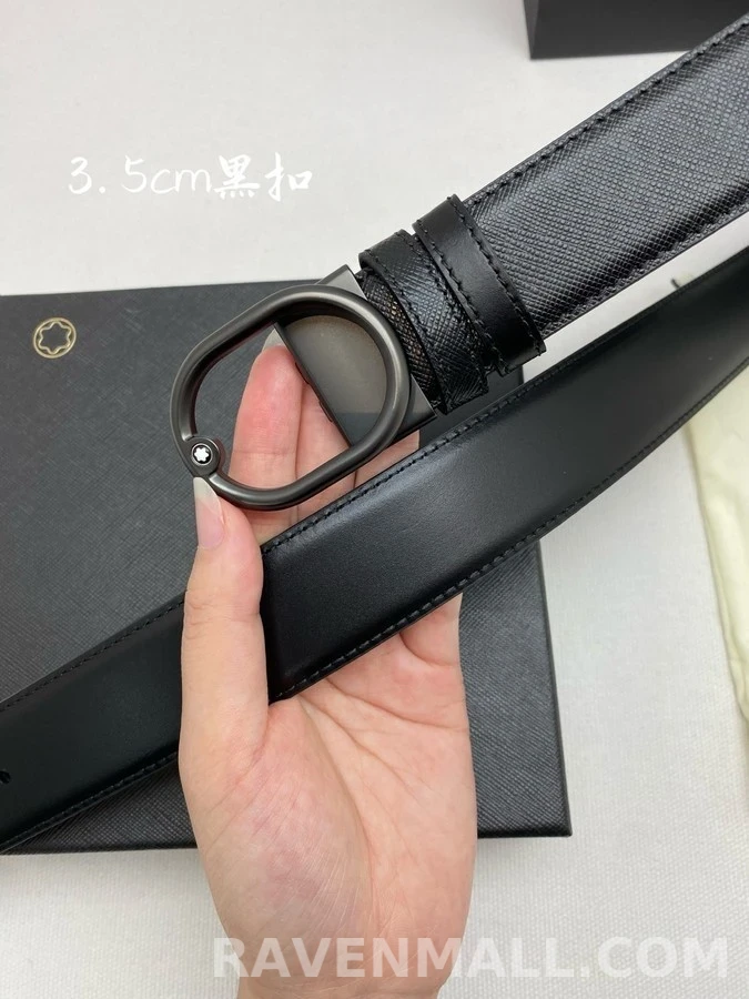 몽블랑 몽블랑 오벌 버클 레더 벨트 상세 이미지