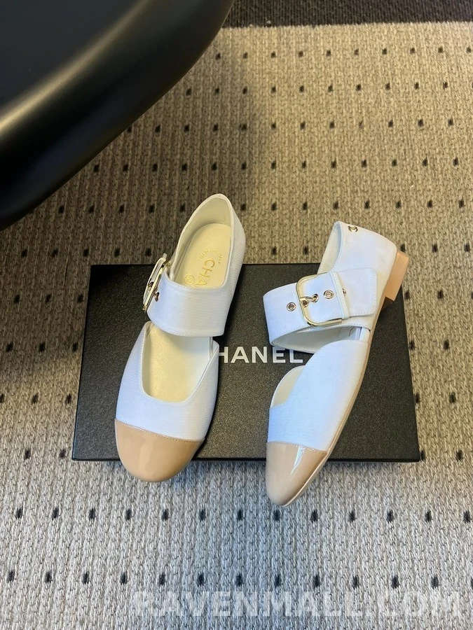 샤넬 샤넬 캔버스 캡토 메리제인 플랫 상세 이미지