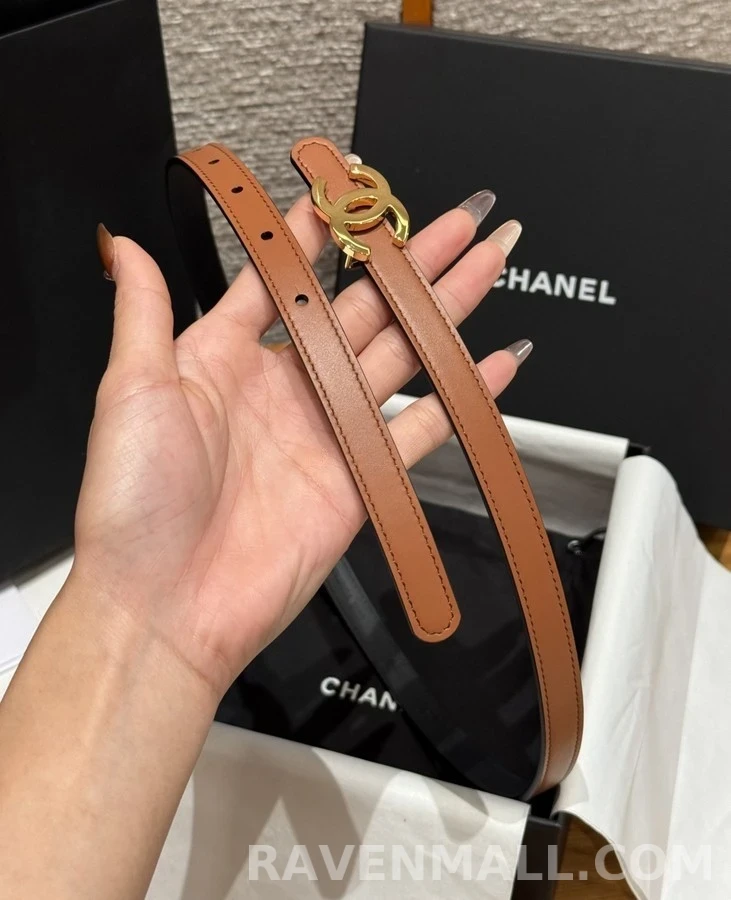 샤넬 샤넬 로고 슬림 벨트 상세 이미지