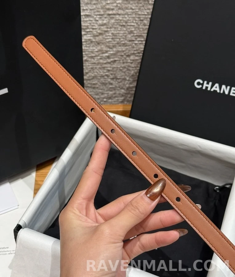 샤넬 샤넬 로고 슬림 벨트 상세 이미지