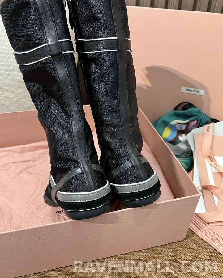 미우미우 미우미우 김나지움 스웨이드 복서 부츠 상세 이미지