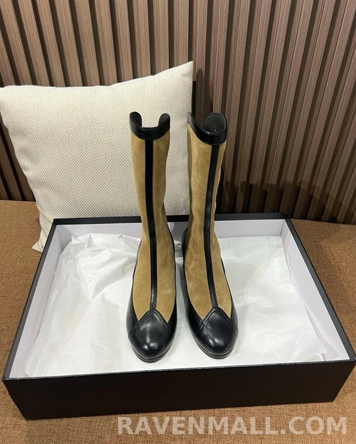 샤넬 샤넬 하이 부츠 스웨이드 카프스킨 상세 이미지