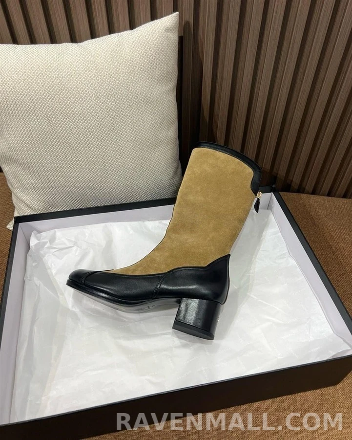 샤넬 샤넬 하이 부츠 스웨이드 카프스킨 상세 이미지
