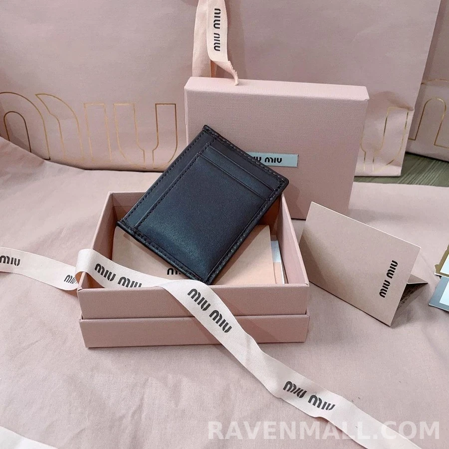 미우미우 미우미우 마테라쎄 나파 레더 카드 홀더 상세 이미지
