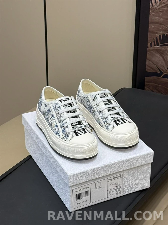 디올 디올 Walk'n'Dior 플랫폼 스니커즈 Toile de Jouy 상세 이미지