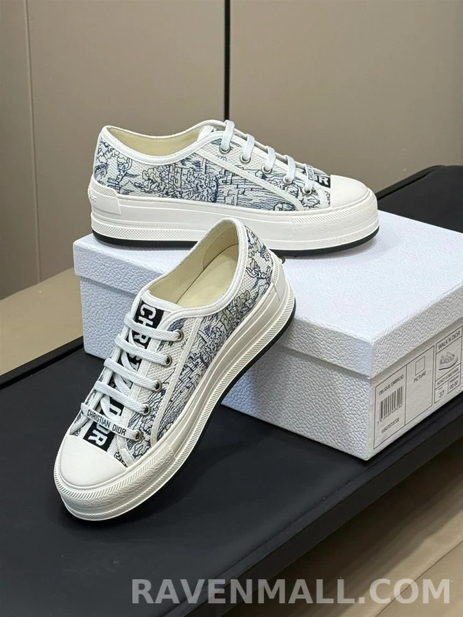 디올 디올 Walk'n'Dior 플랫폼 스니커즈 Toile de Jouy 상세 이미지