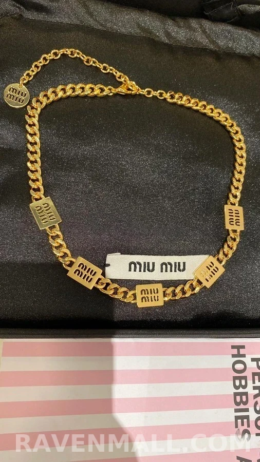 미우미우 미우미우 메탈 목걸이 상세 이미지