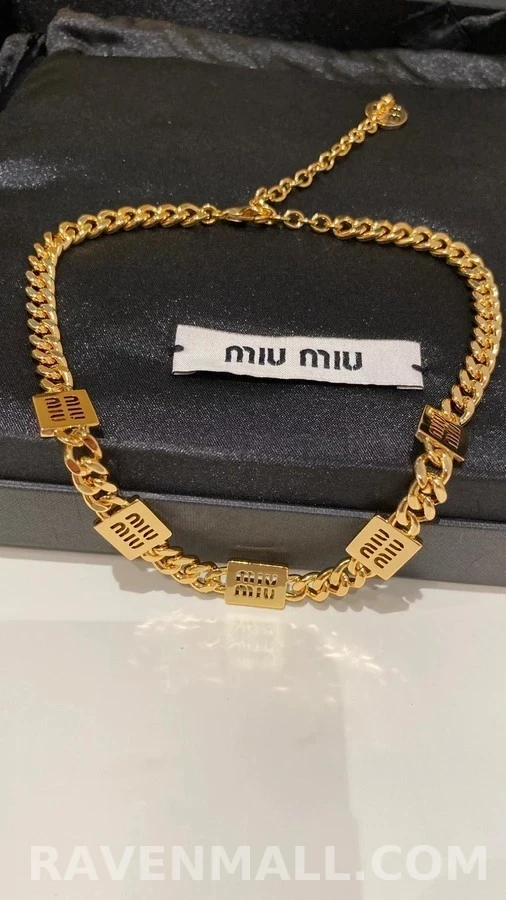 미우미우 미우미우 메탈 목걸이 상세 이미지