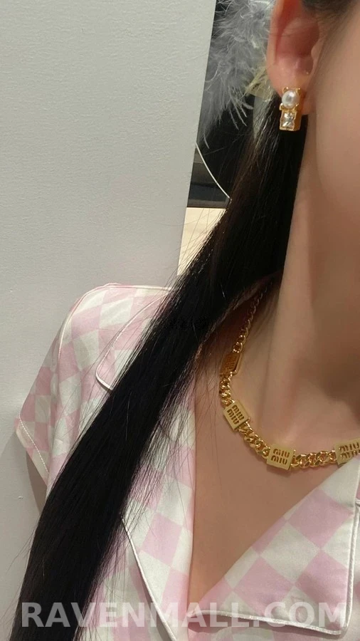 미우미우 미우미우 메탈 목걸이 상세 이미지