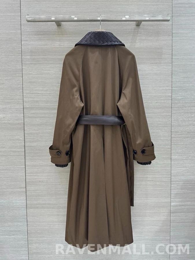 보테가베네타 보테가 베네타 위빙 레더 칼라 코트 상세 이미지
