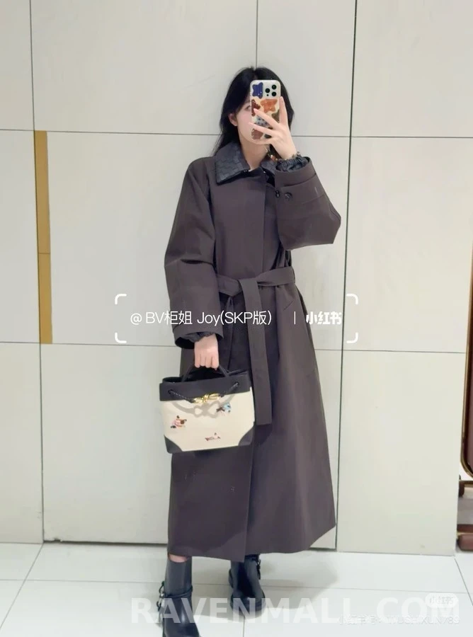 보테가베네타 보테가 베네타 위빙 레더 칼라 코트 상세 이미지
